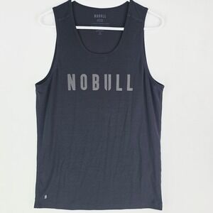 NOBULL Tank Top Mens Medium Black Graphic Sleeveless Athletic Activewear Shirt